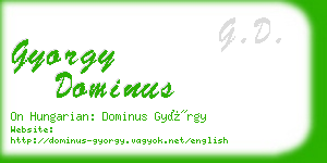 gyorgy dominus business card